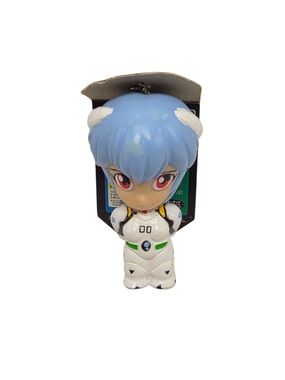 Vintage SEGA Neon Genesis Evangelion Rei Ayanami Soft Vinyl Keychain Figure